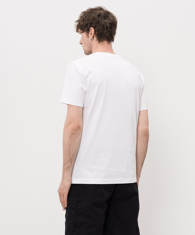 Off-White Белая футболка с брендовым принтом 44MAA027Z26J002 изображение 4