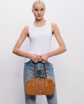 Gianni Chiarini Коричнева замшева сумка Aryna BS12219CMPL