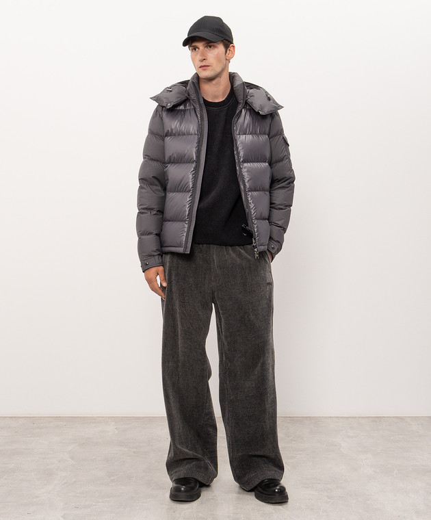 Moncler Серый пуховик Maya L20911A00138597YX изображение 2