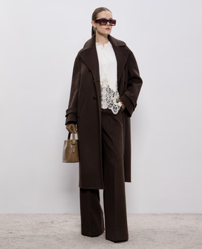 Ermanno Scervino Білий кардиган з вовною мериноса з мереживом D475K301APTQN