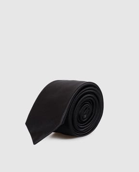 Saint Laurent Черный галстук из шелка 8216383Y011m