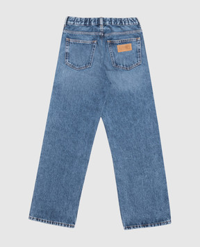 Maison Margiela MM6 Дитячі сині джинси з ефектом вивороту M61042MM08F