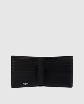 Balenciaga Черный кожаный портмоне Sticker-Print Crinkled 8671482ACHI