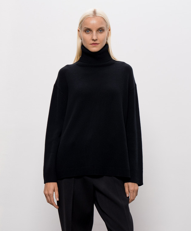 Allude Чорний светр з вовни та кашеміру з розрізами 26517105 зображення 3