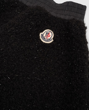Moncler ENFANT Дитяча чорна спідниця з люрексом K29542D0000289B686
