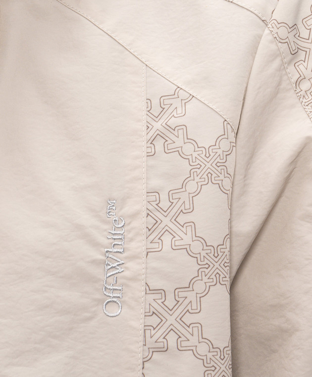 Off-White Бежевая ветровка Off Line Racing 44MEB04IF26F002 изображение 5