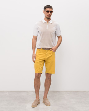 Stefano Ricci Поло з шовком з вишивкою монограми логотипа K818114P31F26280