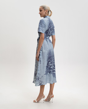 Simkhai Блакитна сукня-сорочка Audria в квітковий принт 1261193SW