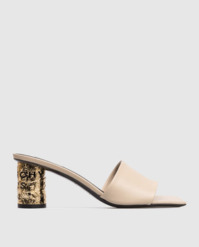 Givenchy Бежевые кожаные мюли Tape BE30AGE1J7