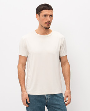 Trussardi Футболка кольору айворі з принтом логотипа G0548000118NMTS09J03