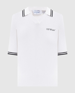 Off-White Білий топ з вишивкою логотипа 2FA00665T