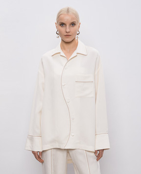 SSHEENA Бежевая рубашка Cody с льном 26SSCODYTS26012