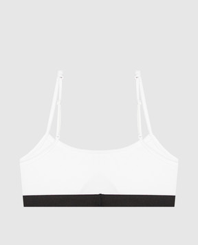Maison Margiela MM6 Белый топ с узором эмблемы MKRG80060