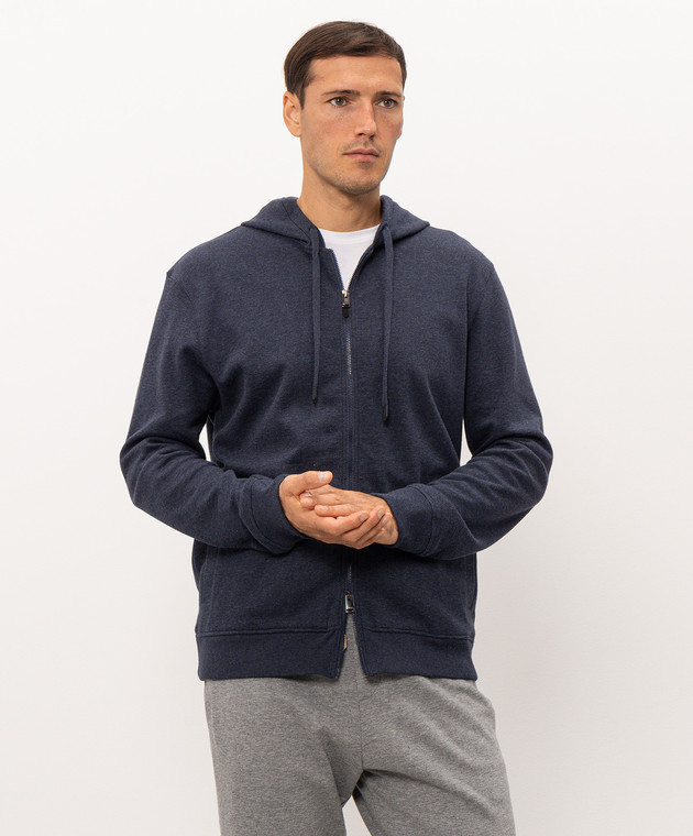 Canali Синя спортивна куртка MJ02454T0968 зображення 2