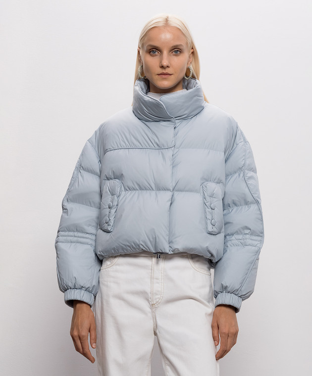 Be Florence Голубая укороченная пуховая куртка BE2615 изображение 3