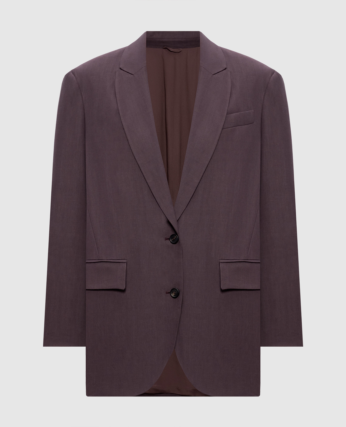 Бордовый жакет с льном