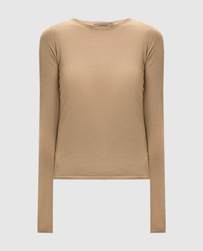 Twinset Бежевый топ с драпировкой 261TP3351