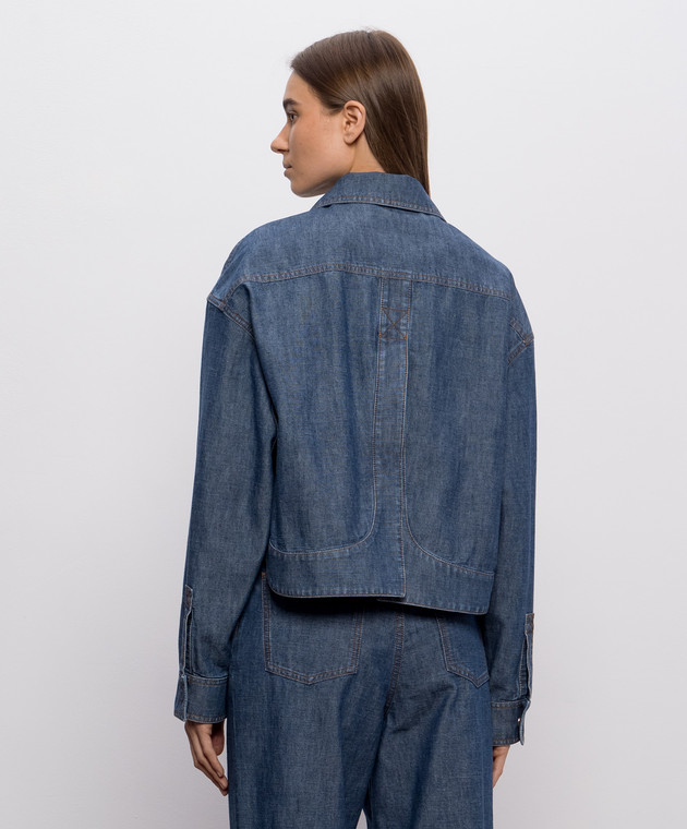 Fendi Синяя джинсовая куртка с тиснением логотипа FLF861AW8H изображение 4