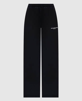 Alexander Wang Черные спортивные брюки с фактурным логотипом 1CC4264065