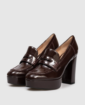 Gianvito Rossi Бордовые лакированные туфли HADDEN G2535670RIC