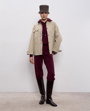 Babe Pay Pls Бордовий спортивний костюм з кашеміру MD9891312341R