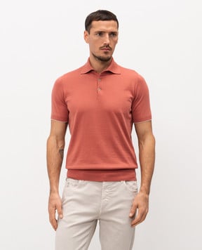 Brunello Cucinelli Червоне поло M29800125