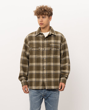 Rhude Зеленая рубашка в клетку Aviano Cargo RHFW26SR01739