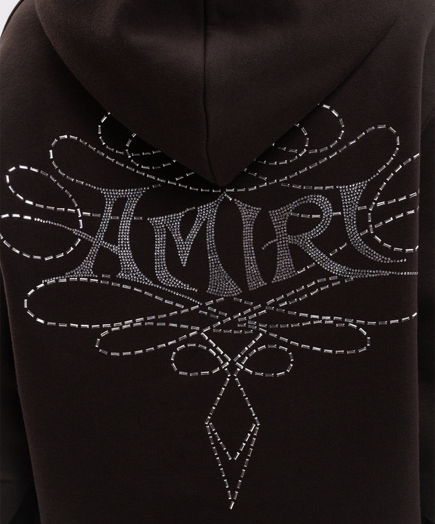 AMIRI Коричневе худі з кристалами AM426JR013 зображення 5