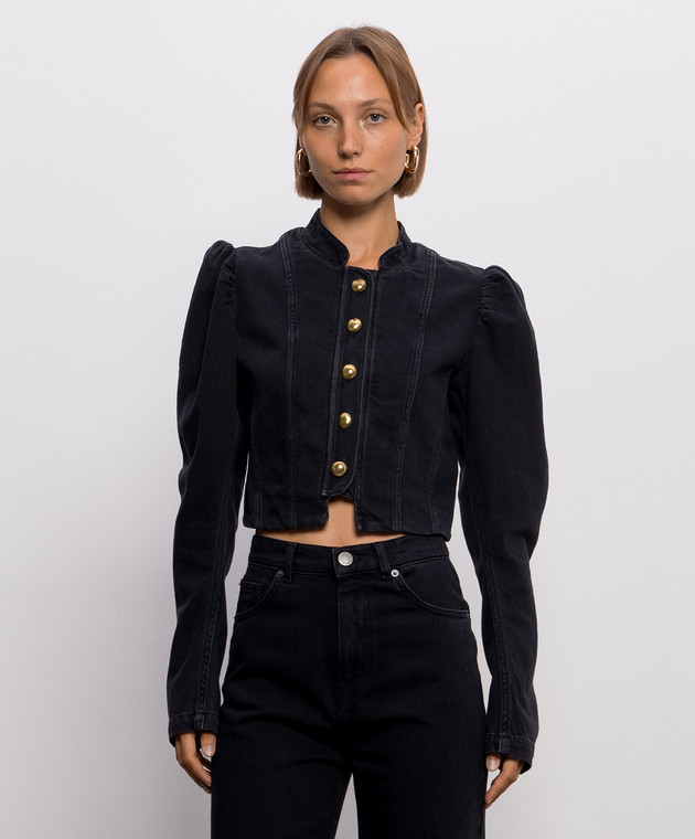 Twinset Черная укороченная джинсовая куртка 262TP2520 изображение 3