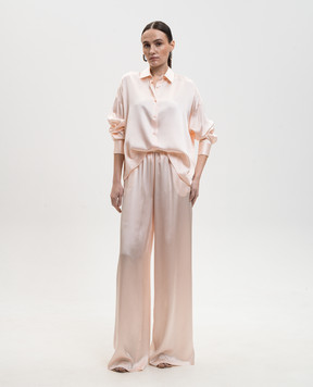 Ermanno Scervino Рожеві штани із шовку D482P764NXE