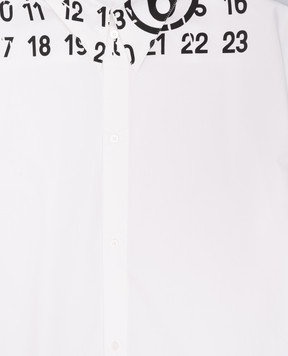 Maison Margiela MM6 Дитяча біла сорочка з принтом логотипа M60943MM014