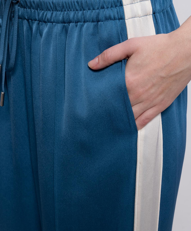 Simkhai Синие спортивные брюки с лампасами 2264055Q изображение 5