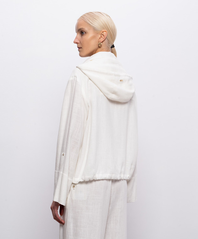 Herno Біла куртка з льоном GI000392D12689 зображення 4