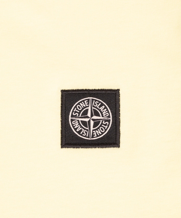 Stone Island Детская желтая футболка с нашивкой логотипа L2S162100003S004768 изображение 3