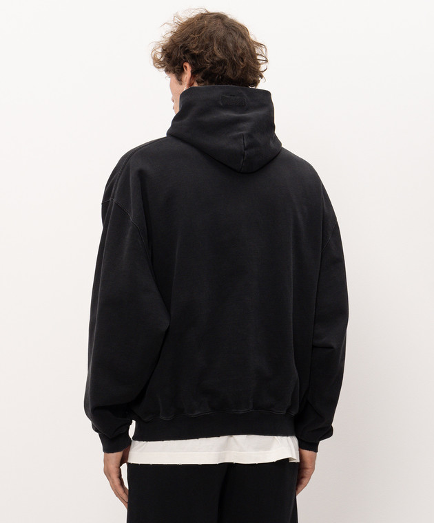 Vetements Черные худи с принтом логотипа MH27HD149Bm изображение 4
