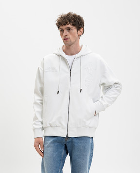 Off-White Біла шкіряна куртка 44XJA13RS26L003