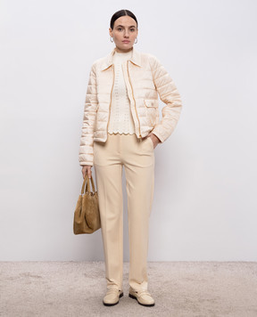 Twinset Бежева куртка з логотипом 261TP2321