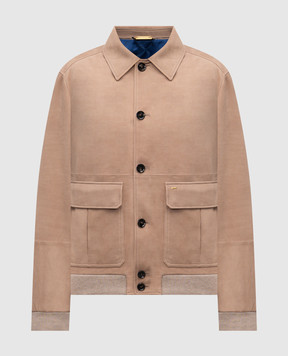 Stefano Ricci Бежева шкіряна куртка M7J6100270MKOTG