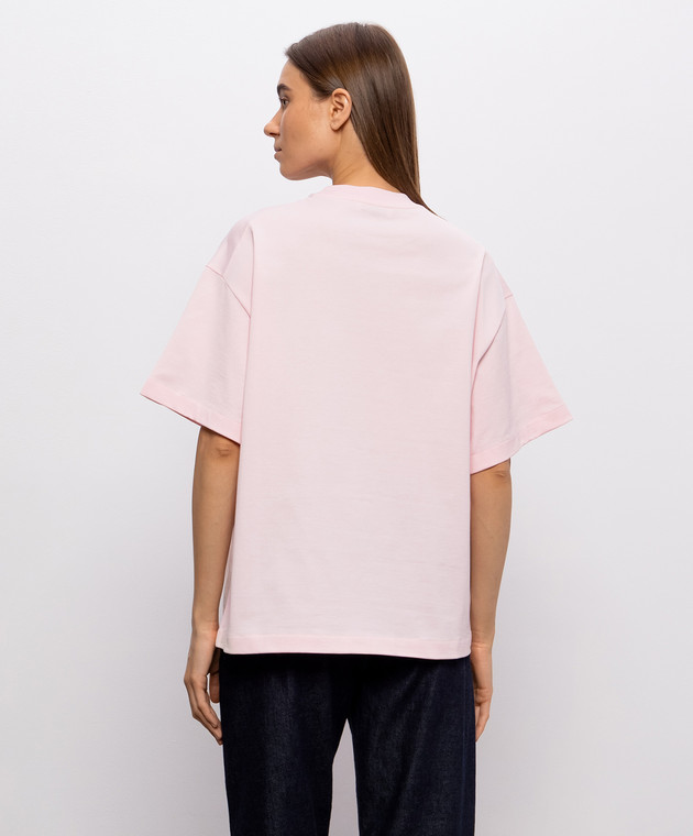 Jil Sander Розовая футболка с принтом логотипа J02GC0173J20348 изображение 4
