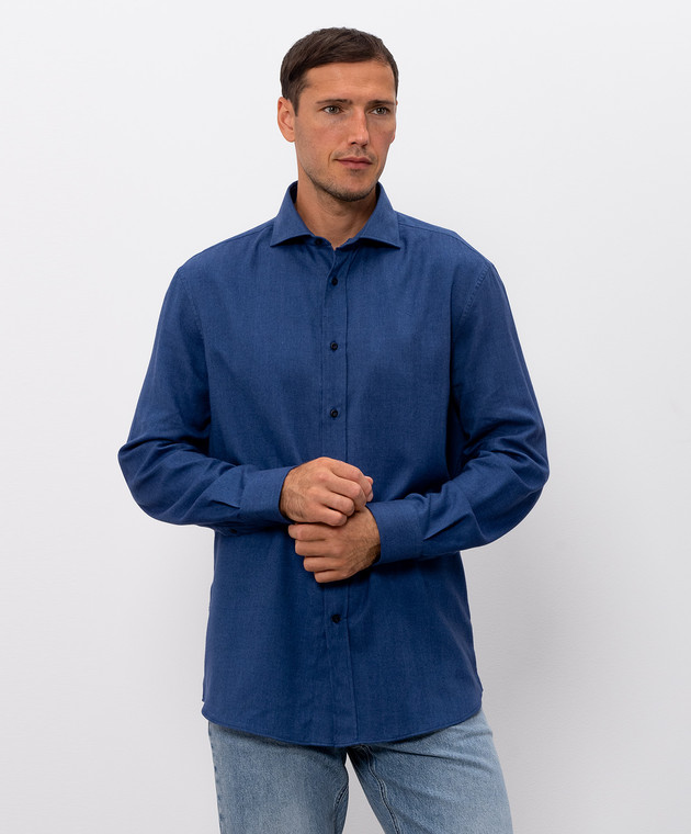 Brunello Cucinelli Синя сорочка MY6370627 зображення 3