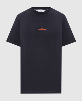 Stone Island Темно-синя футболка з принтом L2S152100001S0534