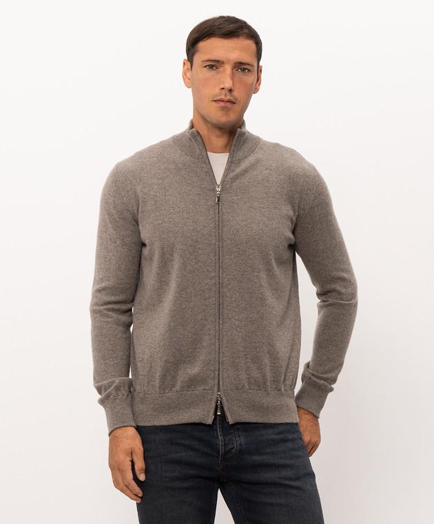 Doriani Cashmere Коричневый кардиган из кашемира 1203010 изображение 3