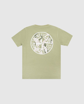Stone Island Дитяча зелена футболка з принтом логотипа L2S162100006S051014