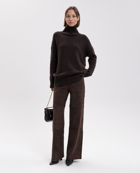 Allude Коричневий светр з вовни та кашеміру 26517633
