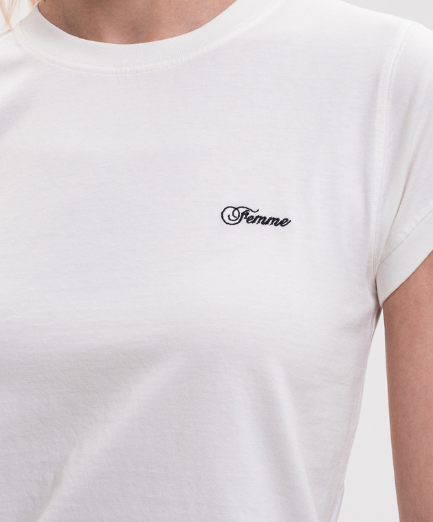 Vetements Футболка цвета айвори WH27TR165W изображение 5