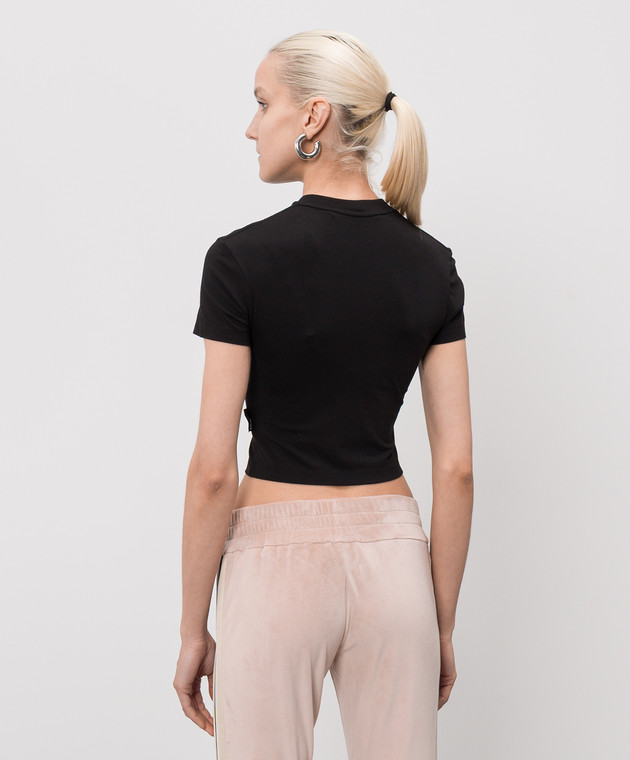 Palm Angels Чорний топ з принтом логотипа PWAA077S26JER001 зображення 4