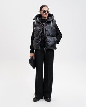 Jil Sander Чорний светр з вовни у візерунок J03GP0184J14812