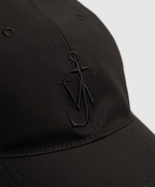 JW Anderson Чорна кепка з вишивкою емблеми AC0417FA0485m зображення 4