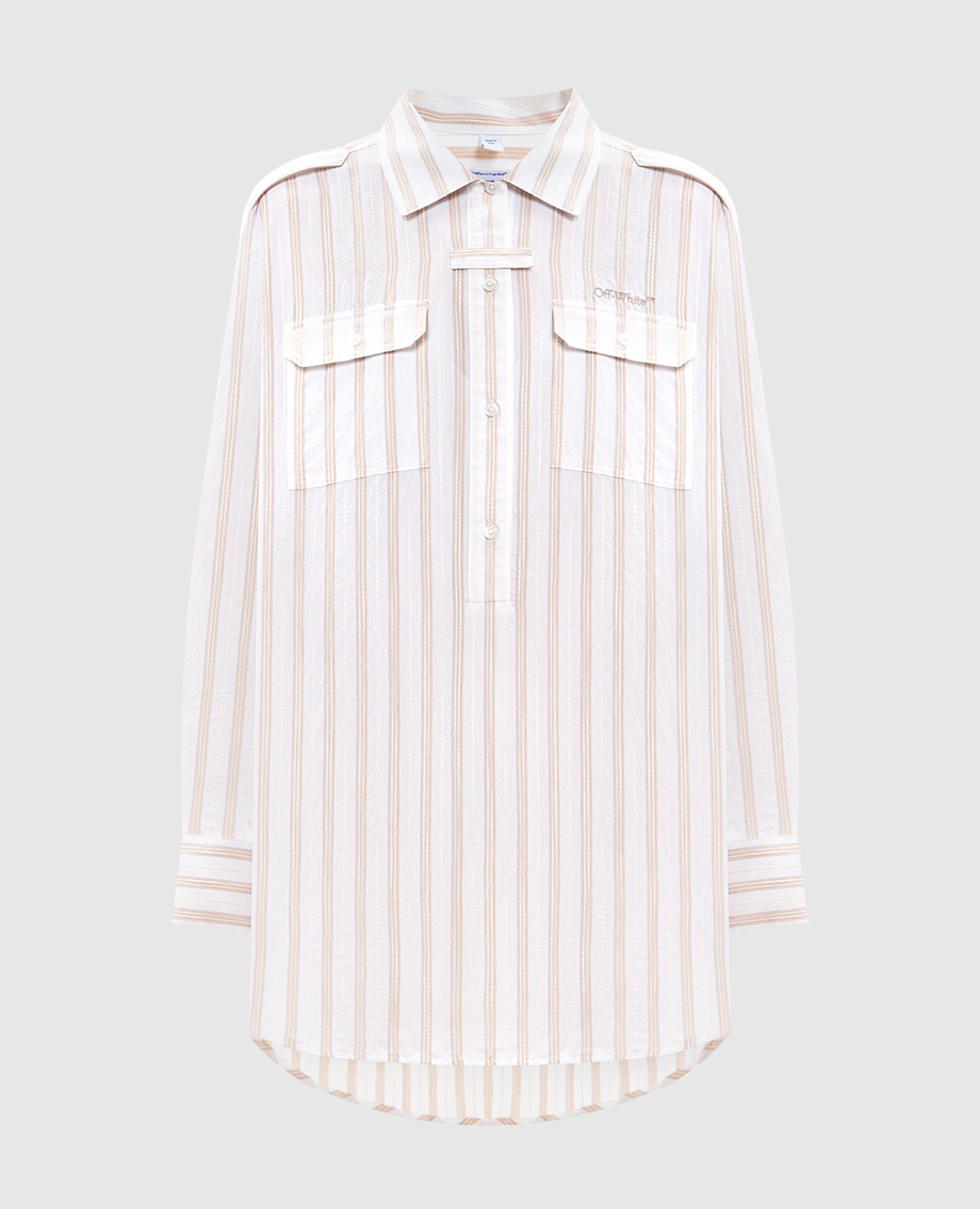 

Белое платье-рубашка Roxy в полоску, Белый, Повседневные платья