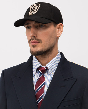 Valentino Чорна кепка Chez з логотипом 8Y2HDA41KKF